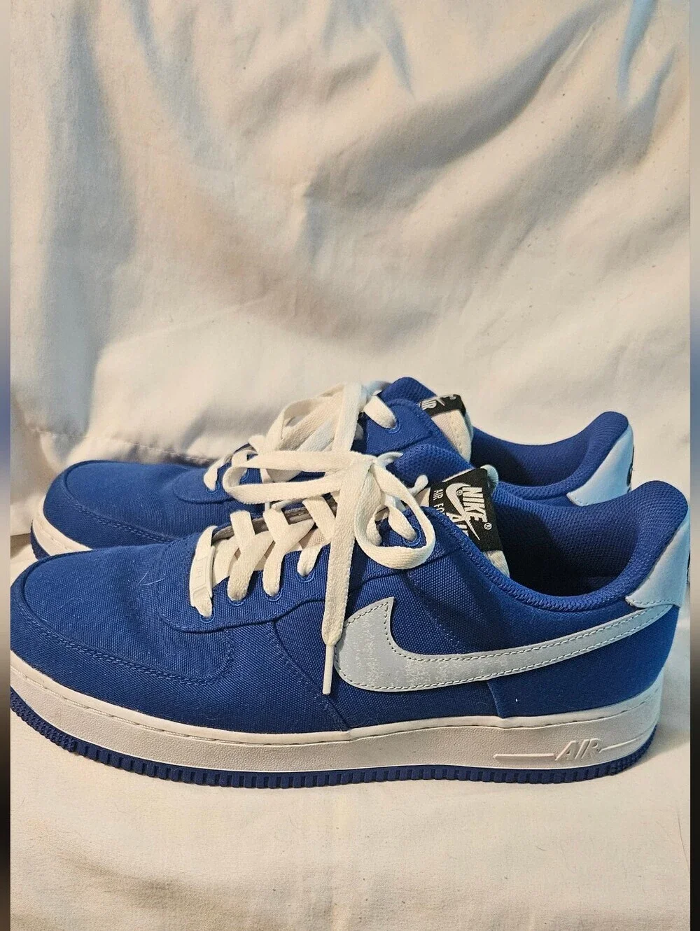 Nike Air Force 1 Royal Blue with White Swoosh Men's Size 10.5 Great Cond
